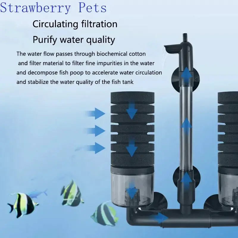 Biochemical Sponge Filter For Aquarium Bio Filter Quiet Operation Improves Water Quality And Oxygen Solubility