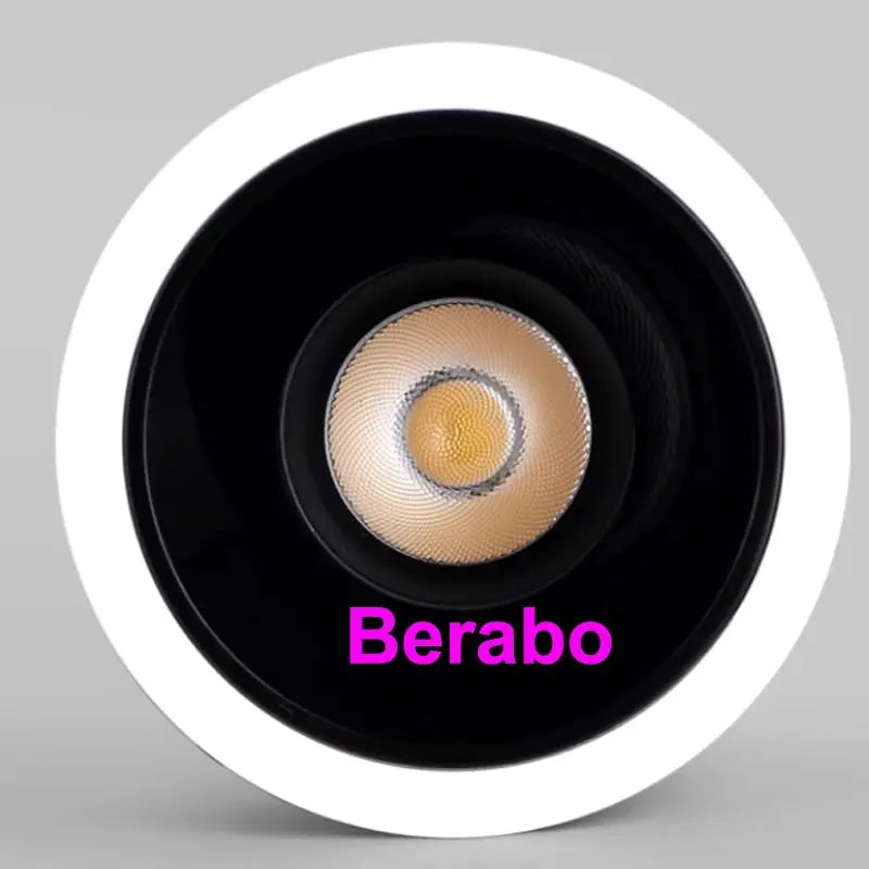 LED recessed downlight Berabo, white trim, COB LED, anti-glare design