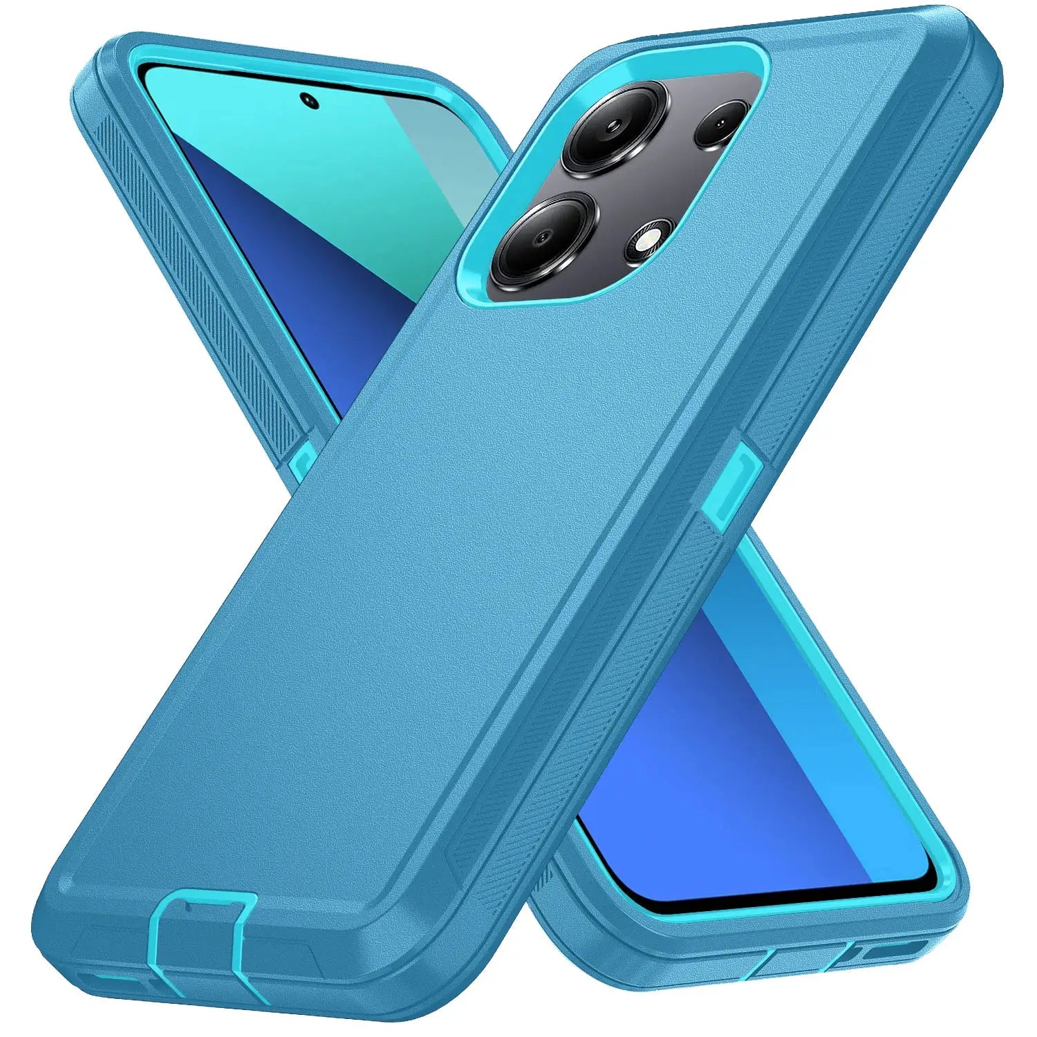 Armor shockproof dustproof iPhone case in blue by Simples Market, rugged dual-layer protective cover