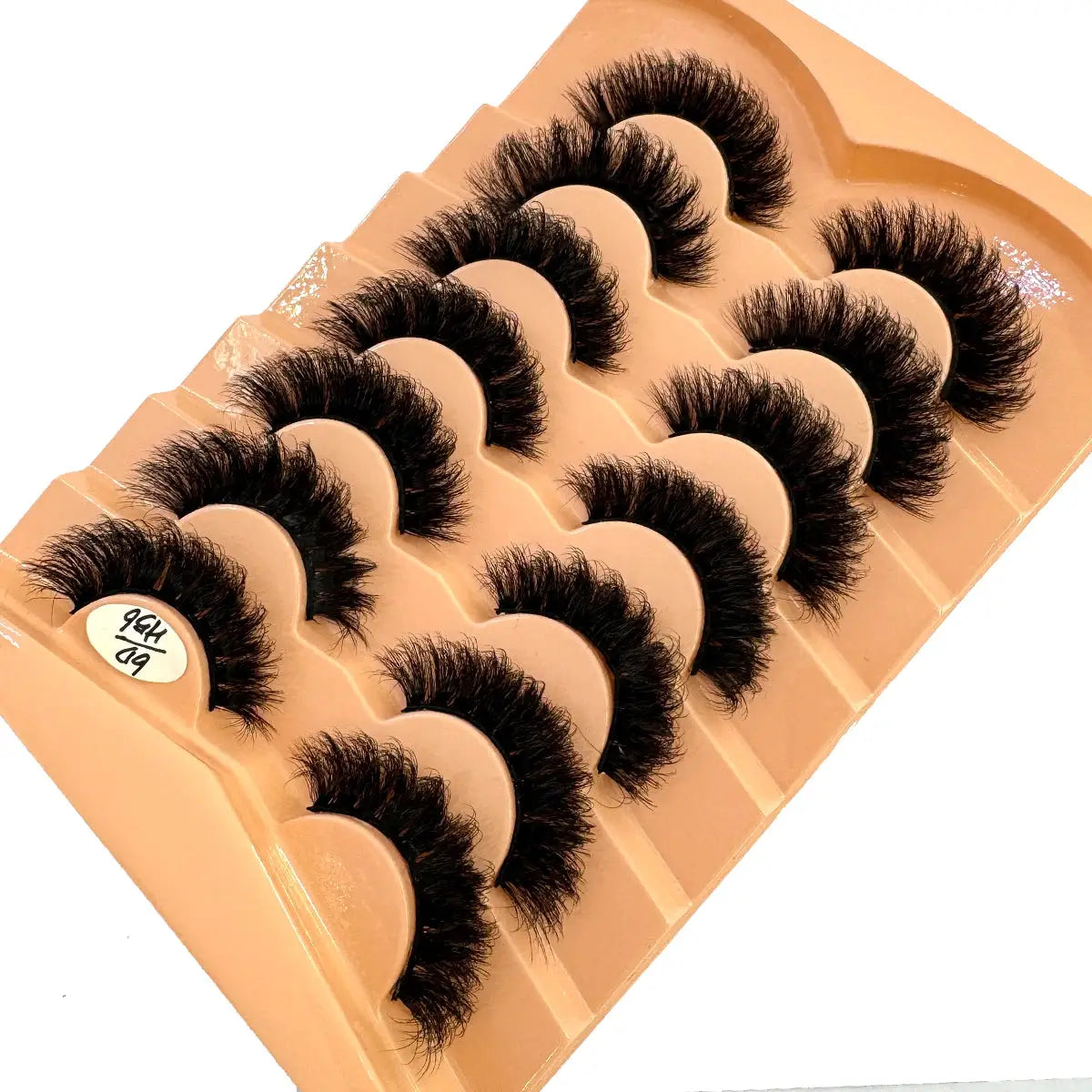 HBZGTLAD 7 Pair Faux Mink Lashes Fluffy Natural Look False Eyelashes Volume Wispy Crossed Thick Fox Eye Cat Eye
