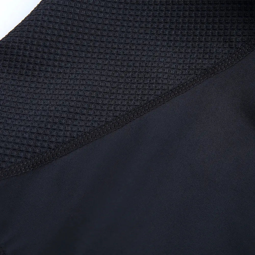 YKYWBIKE cycling bib shorts for men, black mesh upper panel with smooth lower fabric