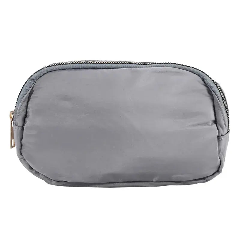 Waist bag by Simples Market in gray fabric with zipper