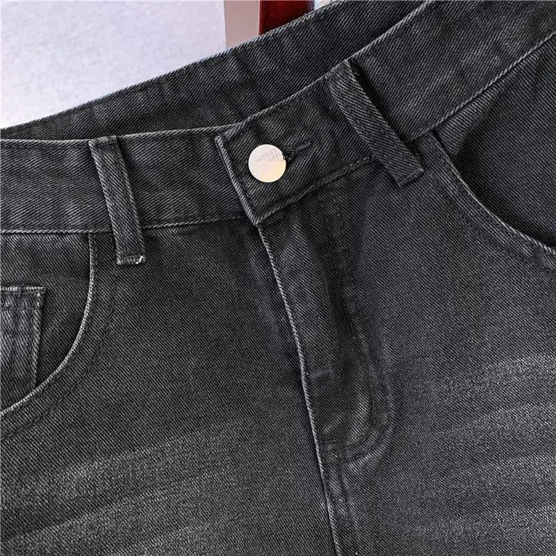 Winter Thick Fleece Jeans Velvet Plush Denim Vintage Slim Trousers