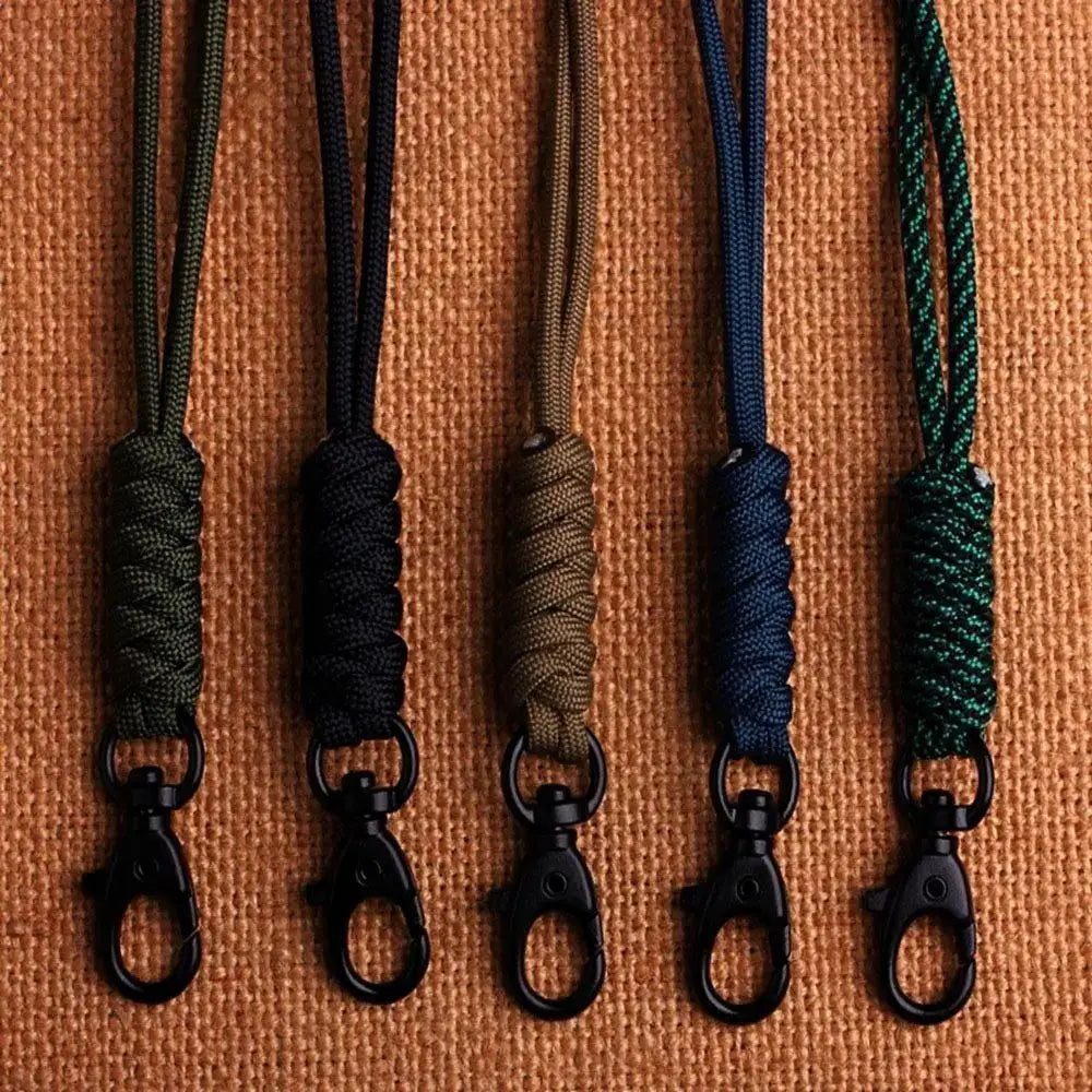 Paracord Keychain Lanyard With Rotatable Buckle High Strength Parachute Cord For Survival Backpack And Key Ring