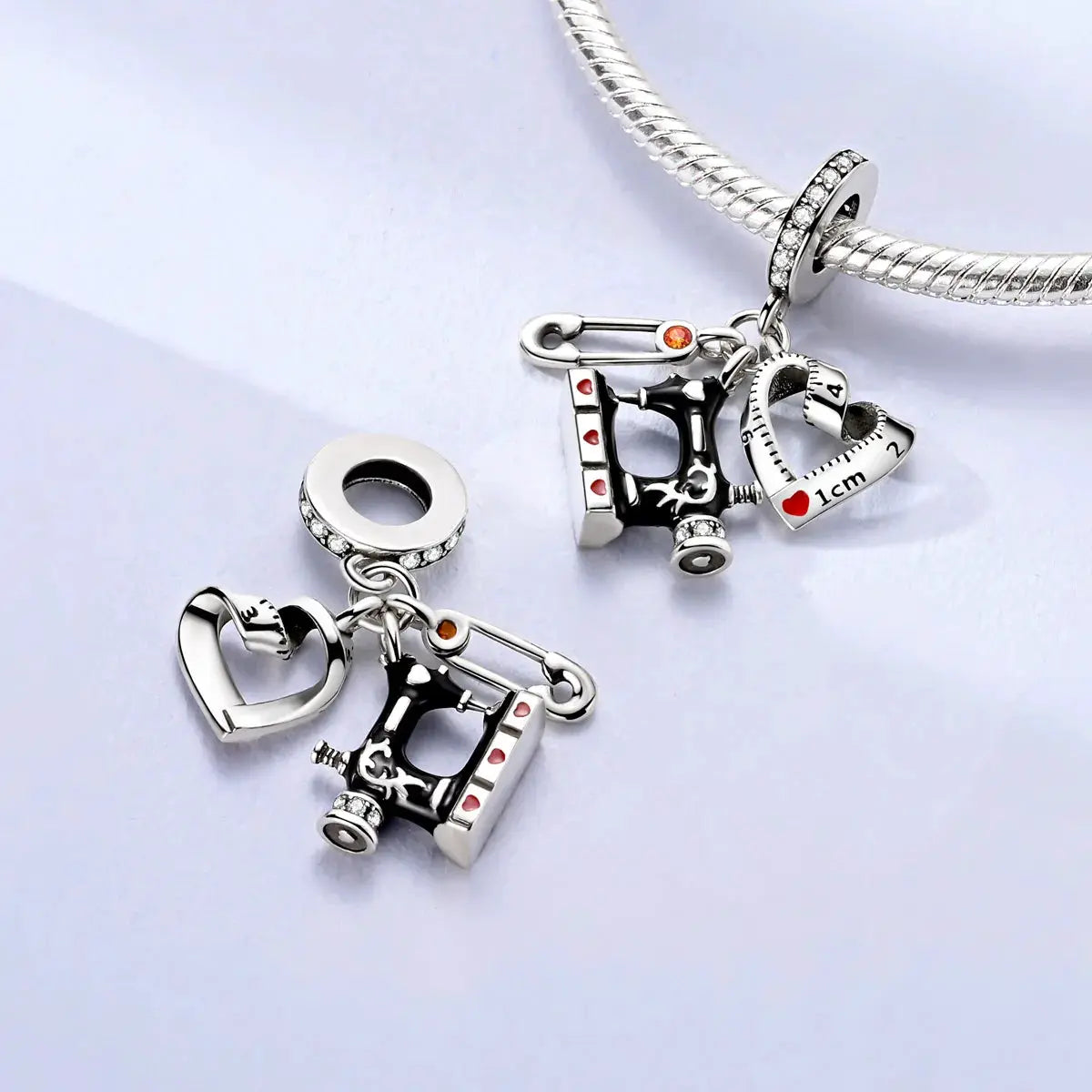 925 Silver Charm Openable Nesting Doll Rose Princess Dress Pendant for Bracelet DIY Fashion Jewelry
