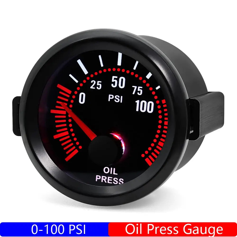 Oil pressure gauge 52mm, 0-100 PSI, Simples Market