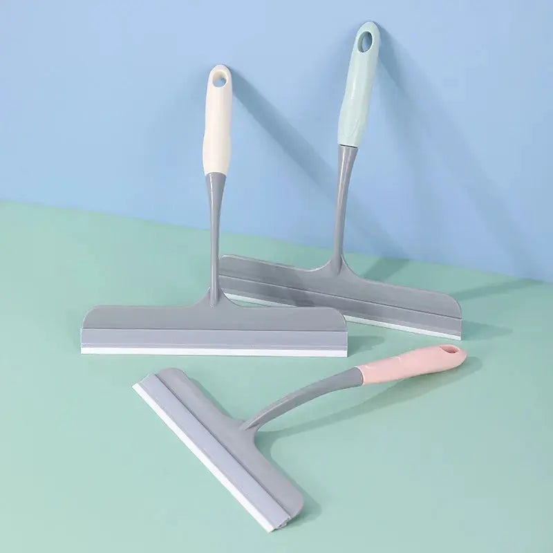 Simples Market silicone scraper wiper set, 3-piece with pastel beige, mint, and pink handles.