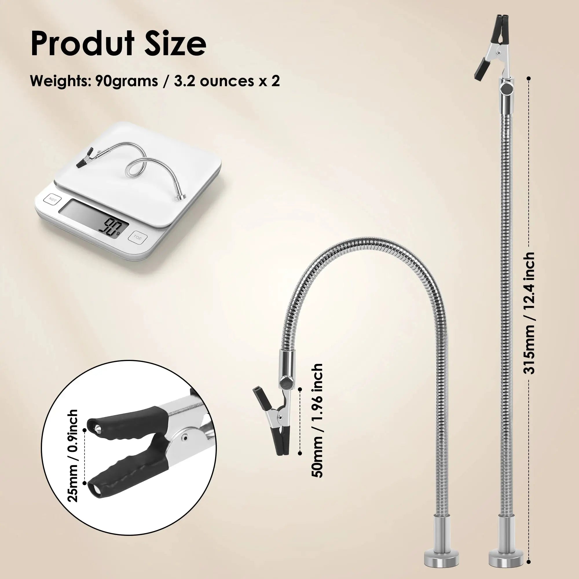 NEWACALOX Magnetic Mini Soldering Arm Holder for PCB Circuit Board with 360 Degree Chuck for Jewelry Making and Repair