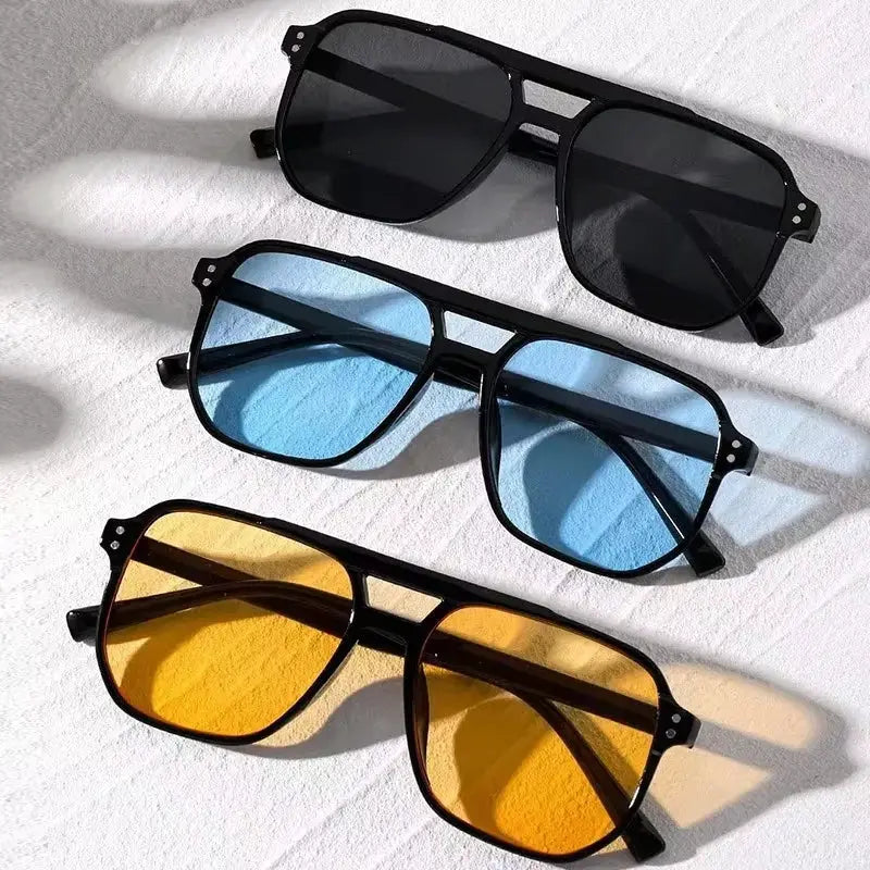 Designer Vintage Big Square Sunglasses Unisex UV400 Protection for Men and Women