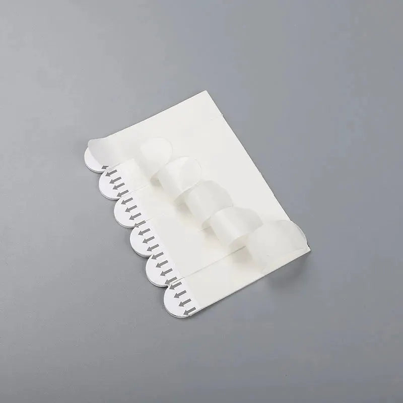 Punch-free frame tape strips by Simples Market, white self-adhesive mounting strips for hanging pictures (5-pack)