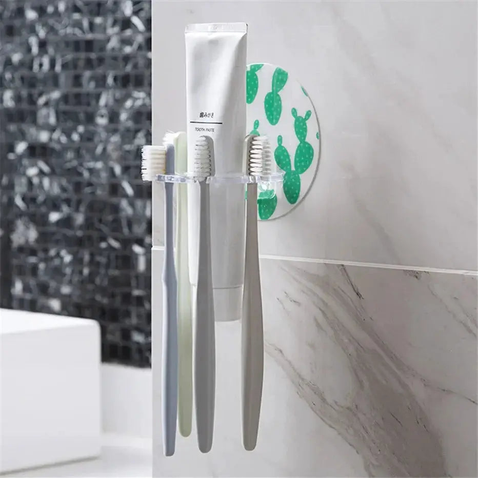 Guanyao Plastic Toothbrush Holder And Toothpaste Storage Rack Shaver Dispenser Bathroom Organizer By Guanyao