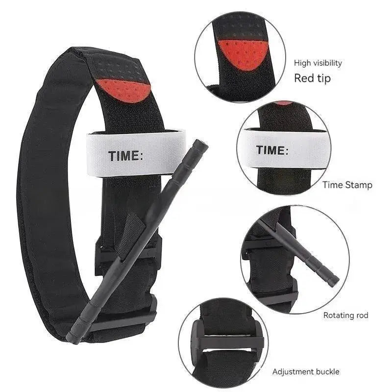 65 Cm Outdoor Rotary Tourniquet Tactical Belt Metal First Aid Military Grade Emergency Response