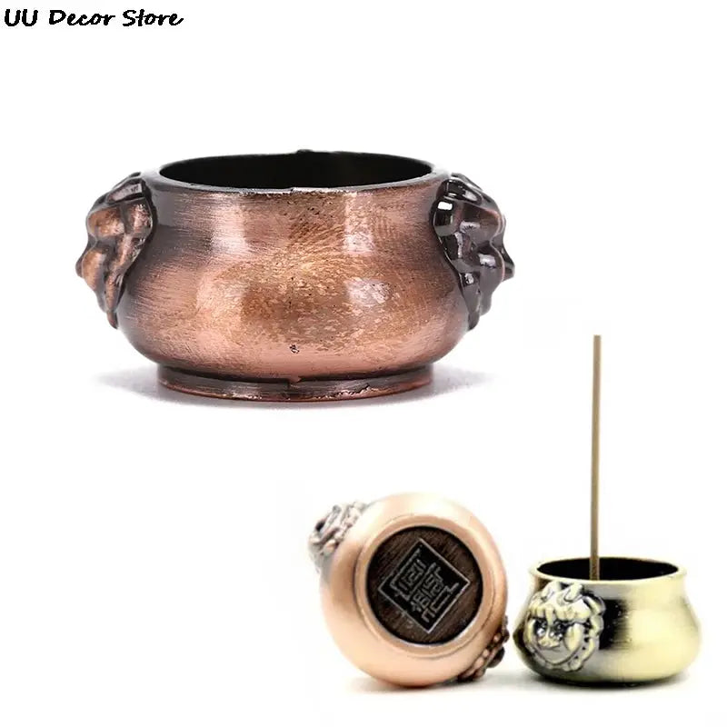 Alloy Incense Burner Stick Holder Plate Lotus Censer Bronze Nasturtium For Buddhism Zen Decor