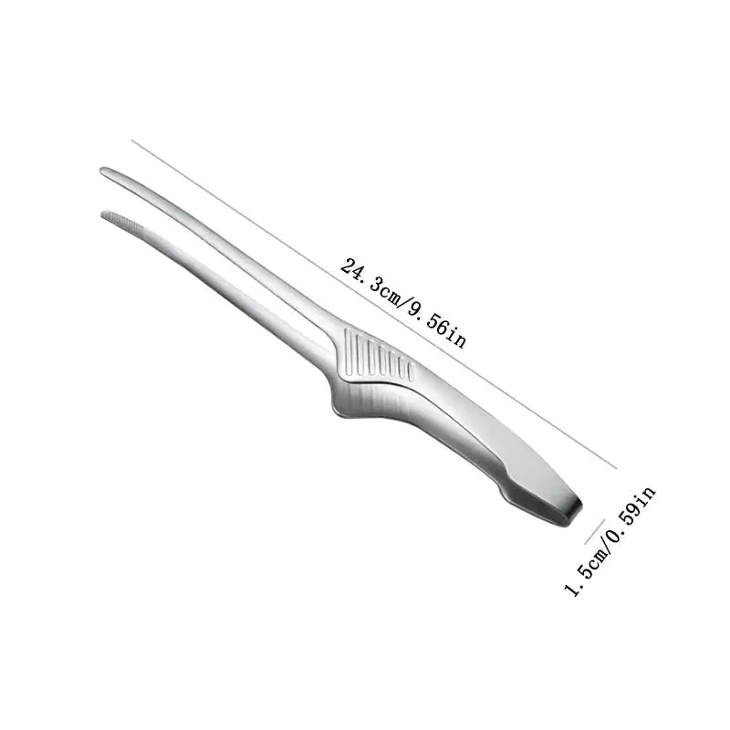 Non Slip Stainless Steel BBQ Tongs For Serving Food Salad Camping Barbecue Buffet Utensils