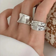 925 Sterling Silver Ring For Women Wide Open Vintage Style Handmade Zircon Ring Hypoallergenic Gift