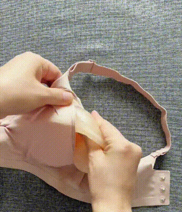 Silicone breast forms cosplay prosthesis with back hook closure, pale pink