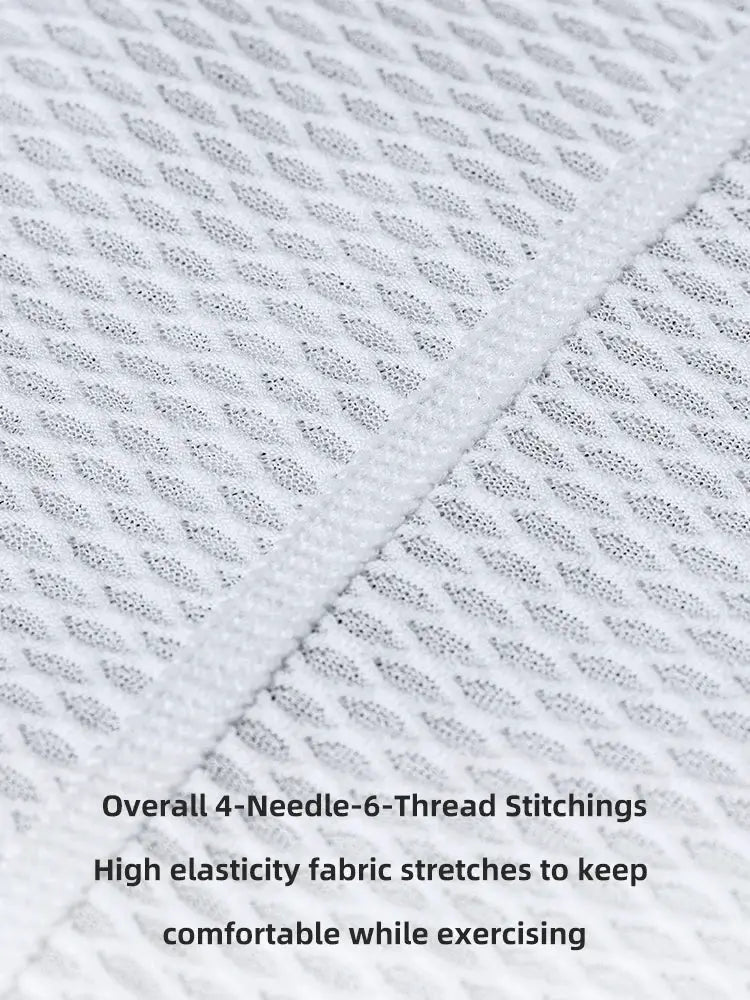 ROCKBROS bike vest mesh fabric close-up in white, breathable quick-dry material