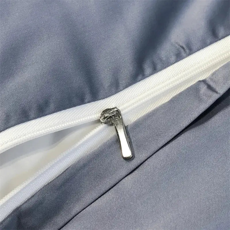 Duvet cover set in grey eucalyptus Lyocell fabric by Simples Market with zipper