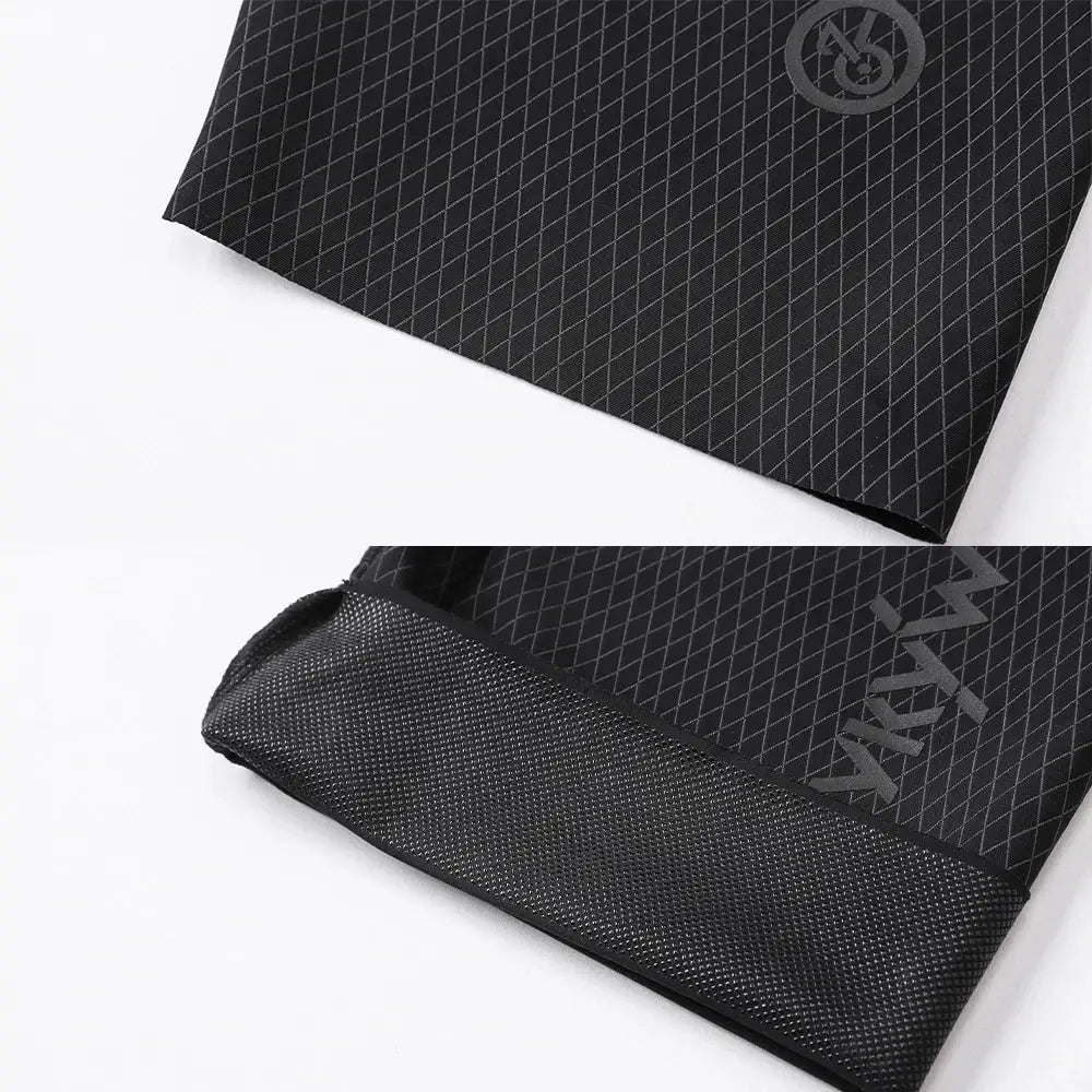 YKYWBIKE cycling bib shorts black with diamond-grid fabric and textured leg cuffs Simples Market
