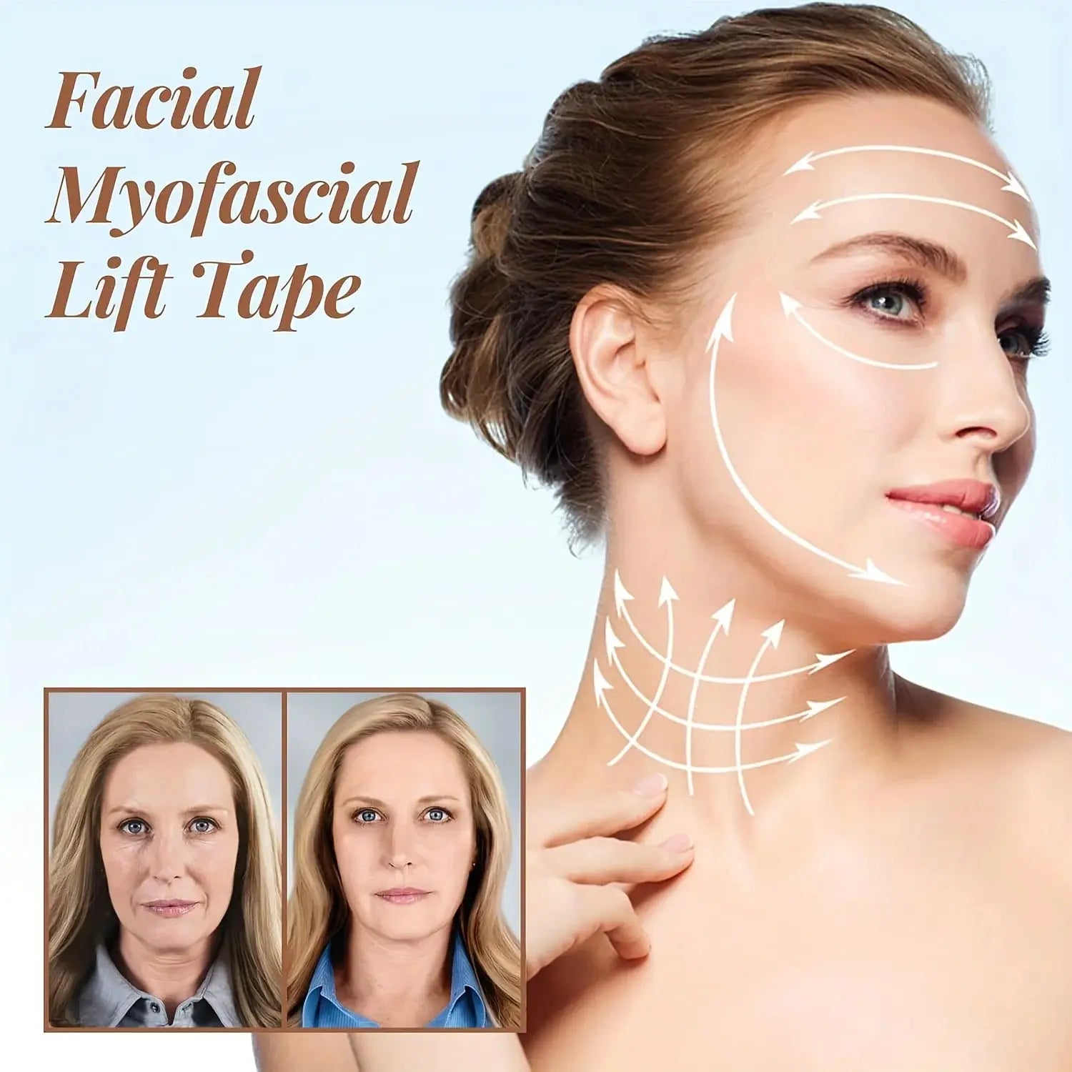 Face And Neck Wrinkle Removal Tape Multipurpose High Elasticity Face Sticker For Forehead Neck Lips And Chin Care Tool