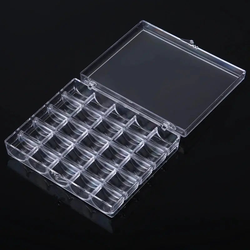 1 Piece 25 Spools Empty Bobbins Storage Box For Sewing Accessories Tools Plastic Bobbin Case Knitting Needle Organizer