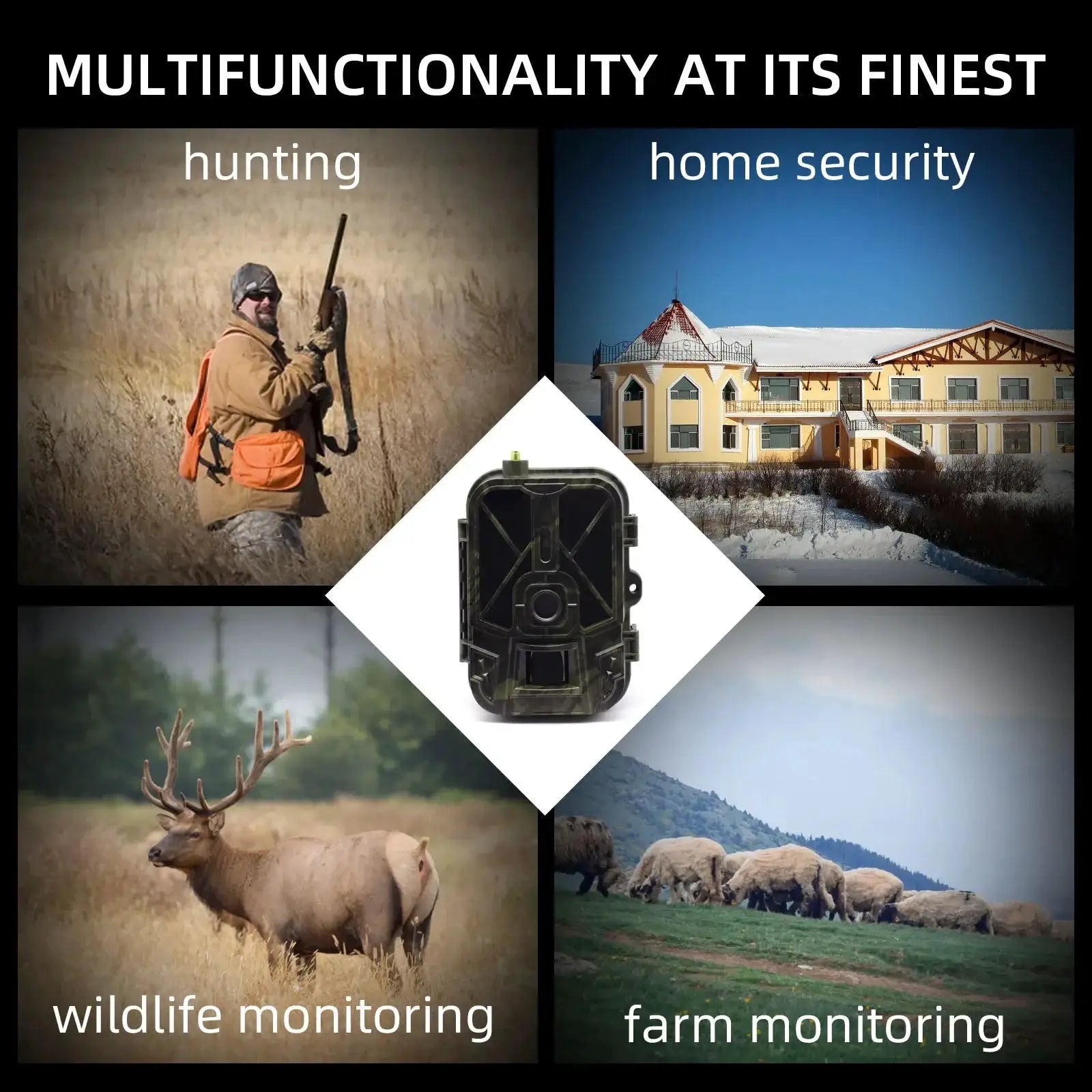 Simples Market night vision camera with 4G, app control, 8000mAh battery; hunting, security, wildlife & farm monitoring