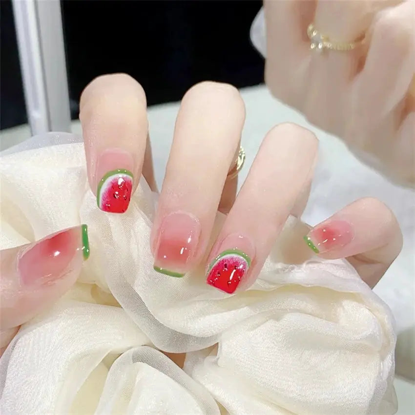 GlamNails Ultra Thin Press On Nails Full Set 24 Pieces Round Head Coffin Shape Durable Flawless Manicure