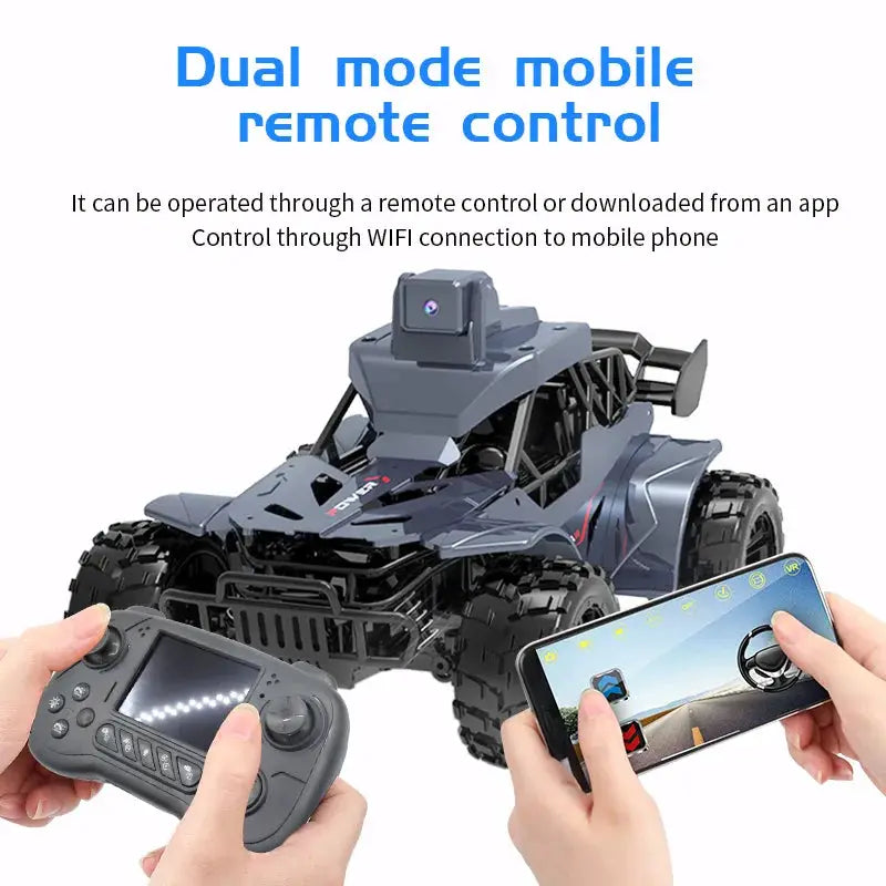 RC Car With Camera FPV Real Time Transmission LCD Remote Fast 2.4G Remote Control Car Voice Chat For Kids And Adults