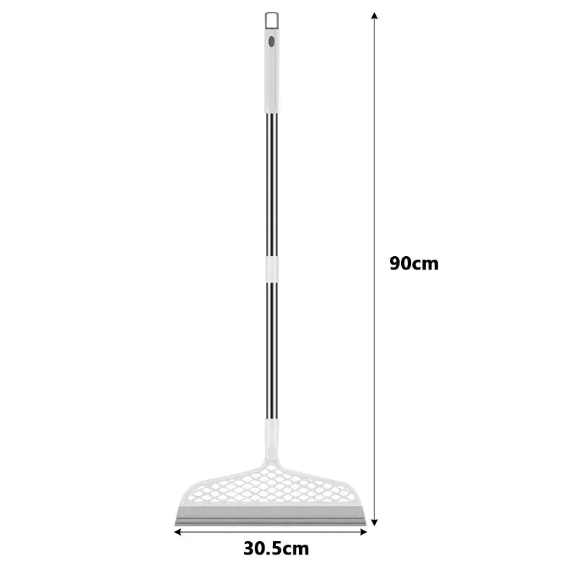 Silicone scraper broom, 1pc by Simples Market, 90 cm pole squeegee for bathroom floor and window.