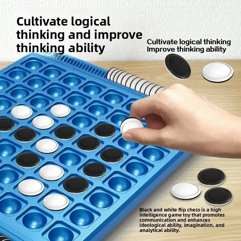 Dual Side Flip Board Strategy Game For Two Players Educational Logic Training Brain Teaser Toy