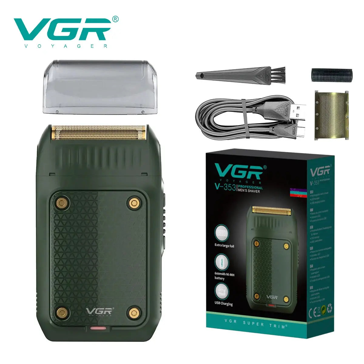 VGR V353 Shaver Professional Electric Shaving Machine For Men Rechargeable Wet And Dry Portable