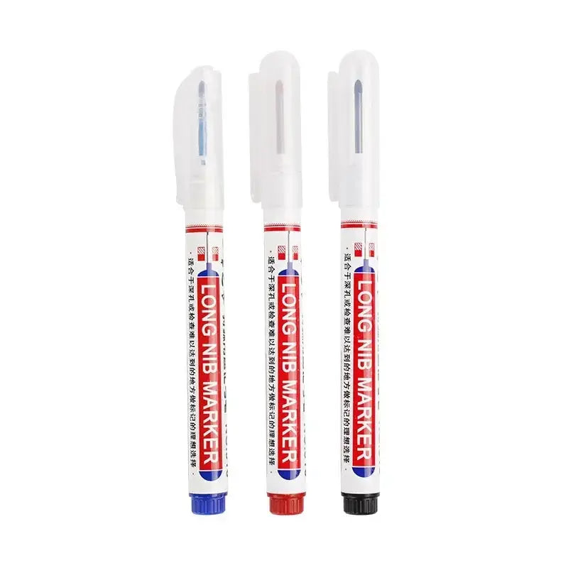 Simples Market white marker pens set of 3, 0.7/1.0/2.5mm waterproof oily markers for wood, plastic, glass, metal