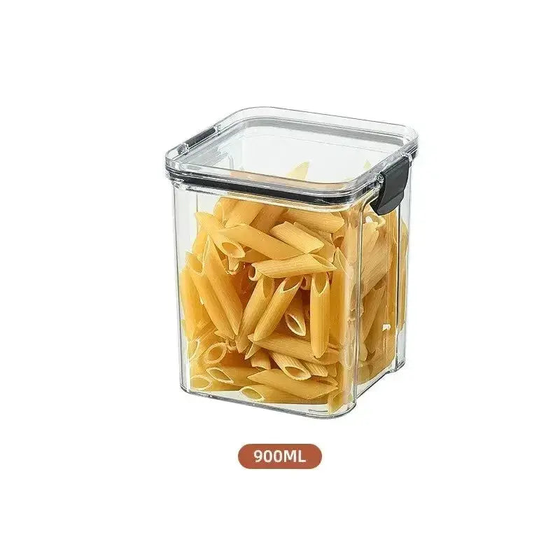 Kitchen Multigrain Snack Sealed Storage Box For Dried Fruit Dry Goods Jar Drawer Moisture Proof PET Plastic Container