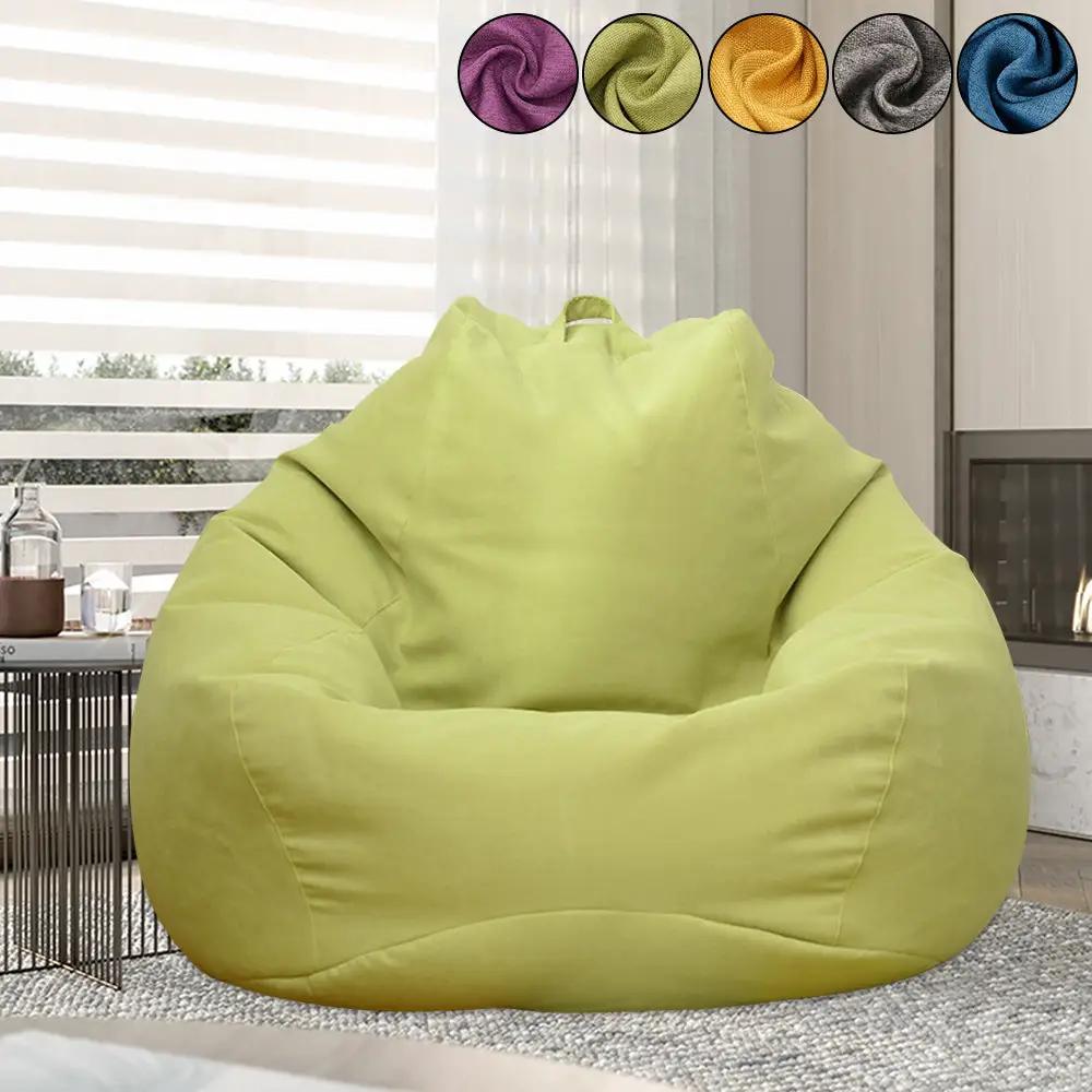 Bean bag chair cover by Simples Market, lime-green, without filler for adults, tatami lounger style