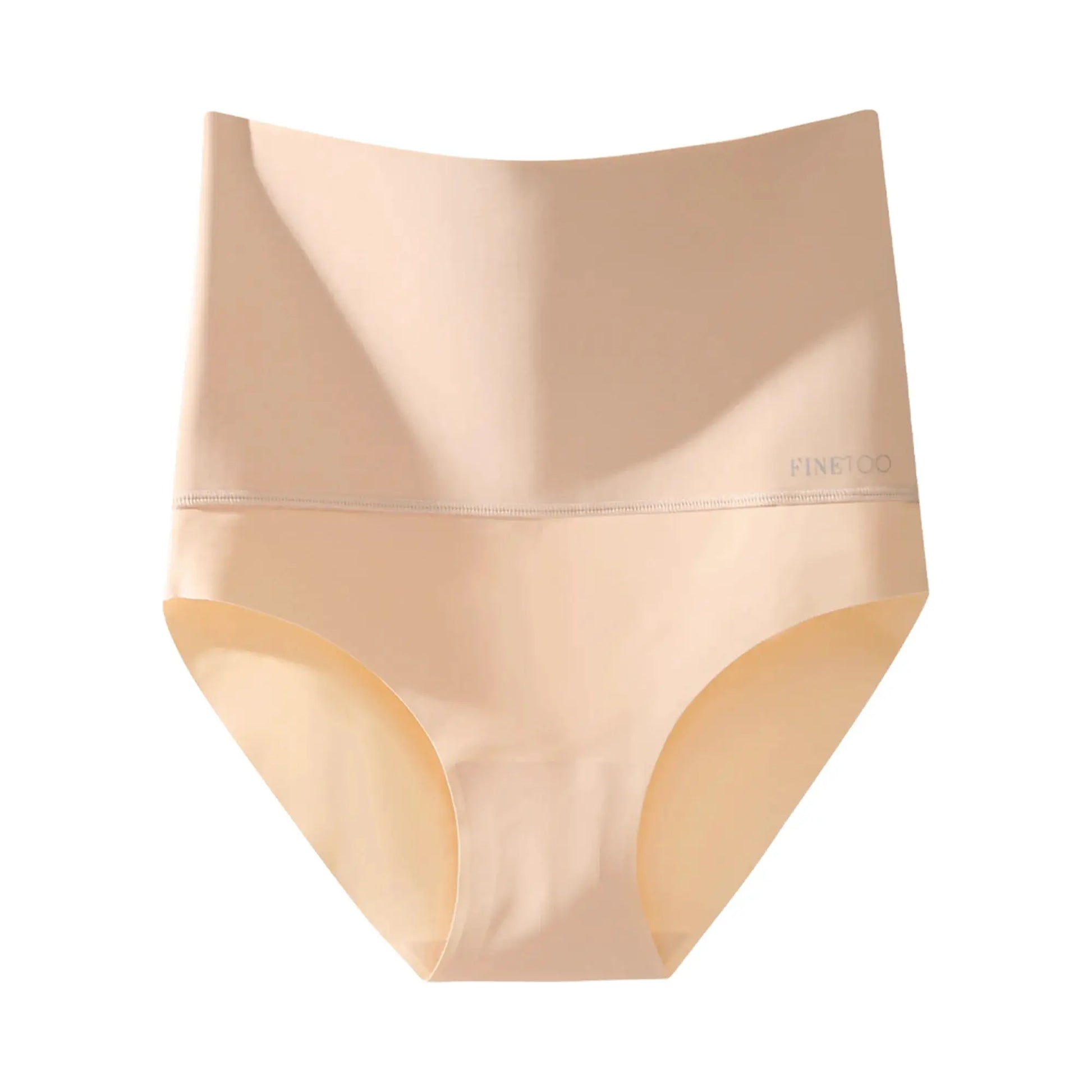 Simples Market large-size seamless high-waist shapewear panties in ice silk beige