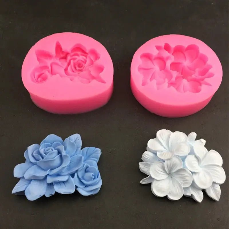 Frangipani Gardenia Flower Silicone Candle Mold For DIY Soap Soy Wax Scented Candles Plaster Ornaments Molds Home Decor - Simples Market
