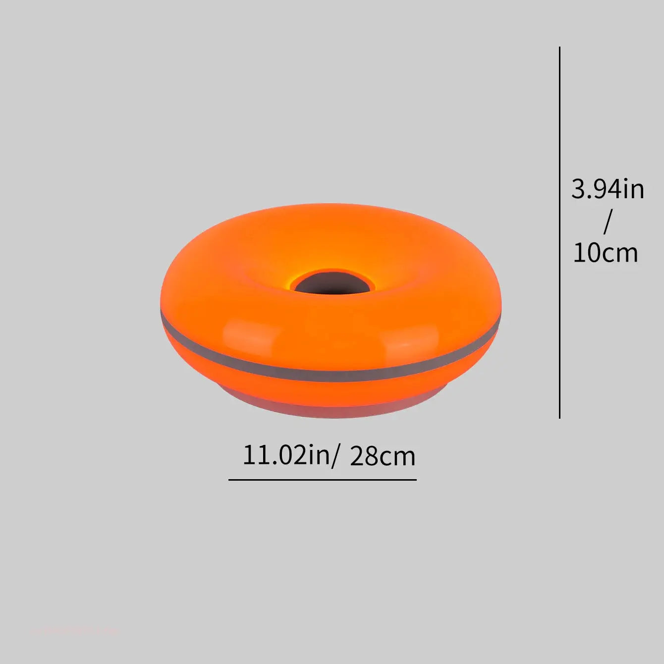 Simples Market Bauhaus donut table lamp, orange plastic, USB-powered ambient light