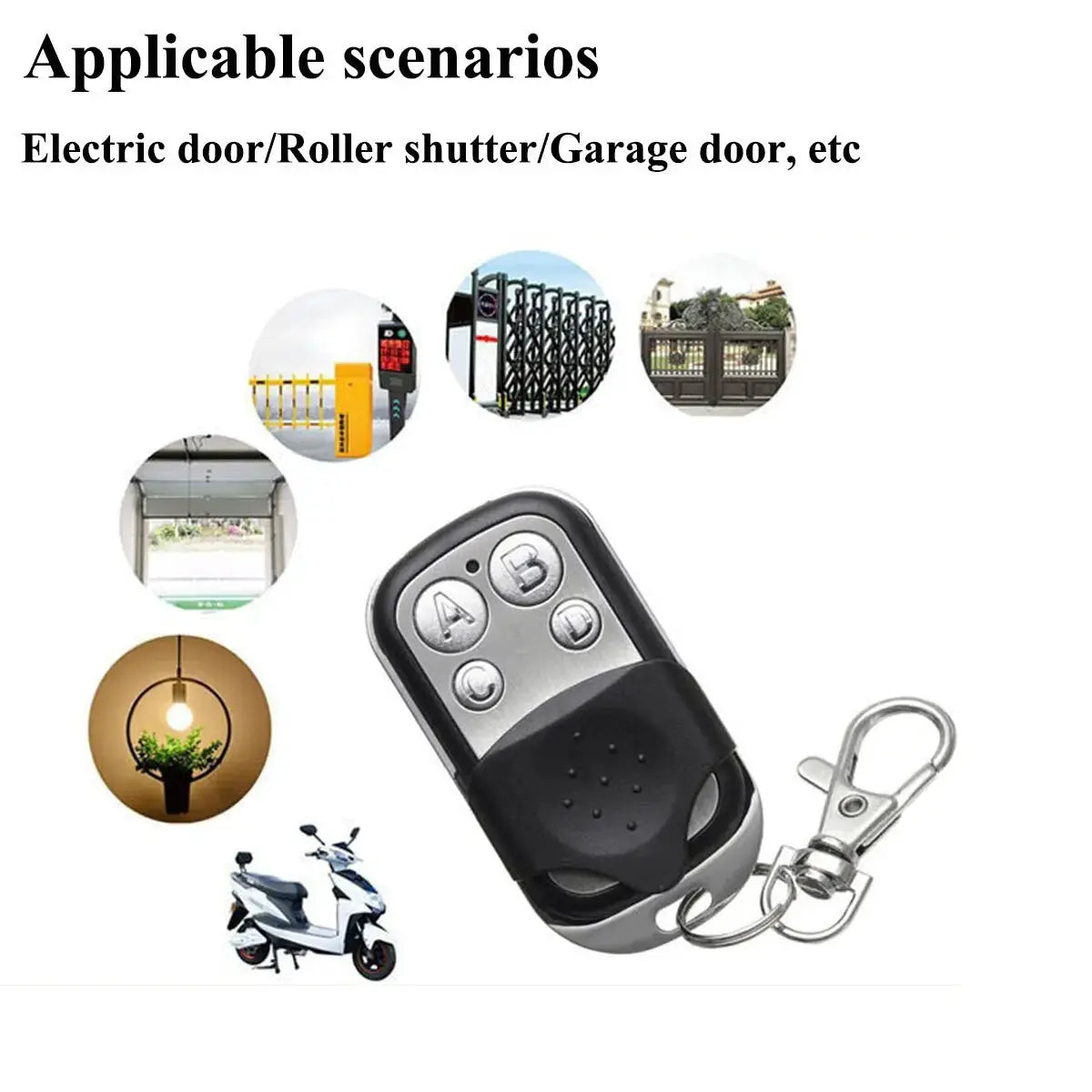 433MHz Universal Remote Duplicator 4 Channel Car Key Garage Door Gate Opener Compatible With CAME Remotes
