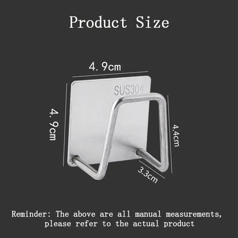 Stainless Steel Sink Sponge Holder Rack For Kitchen Countertop Dishcloth Rag Organizer One Piece