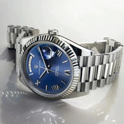 PAGANI DESIGN DD36 stainless steel men's automatic watch with blue dial and AR sapphire glass