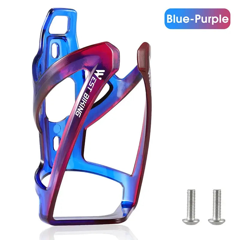 West Biking Colorful Gradient Bicycle Water Bottle Cage Ultralight for MTB and Road Bikes Durable PC Plastic Holder