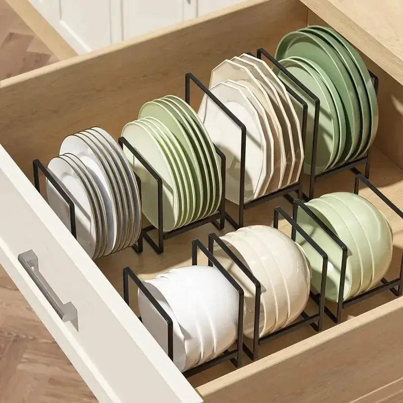HomeNest Metal Dish Rack For Countertop And Cabinet Rust Resistant Plate Drying And Space Saving