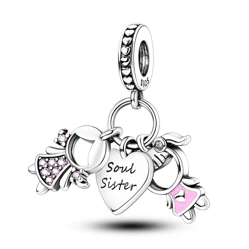 925 Silver Charms Beads for Pandora Style Bracelets Women Animal Charms in Blue Red Green Pink Yellow Gift