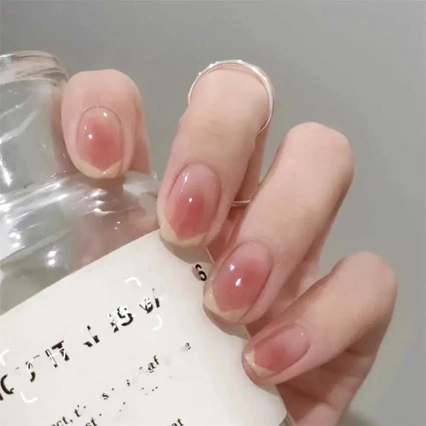 GlamNails Ultra Thin Press On Nails Full Set 24 Pieces Round Head Coffin Shape Durable Flawless Manicure