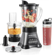 Blender and Food Processor Combo 700W with 40oz Glass Jar Gray Black