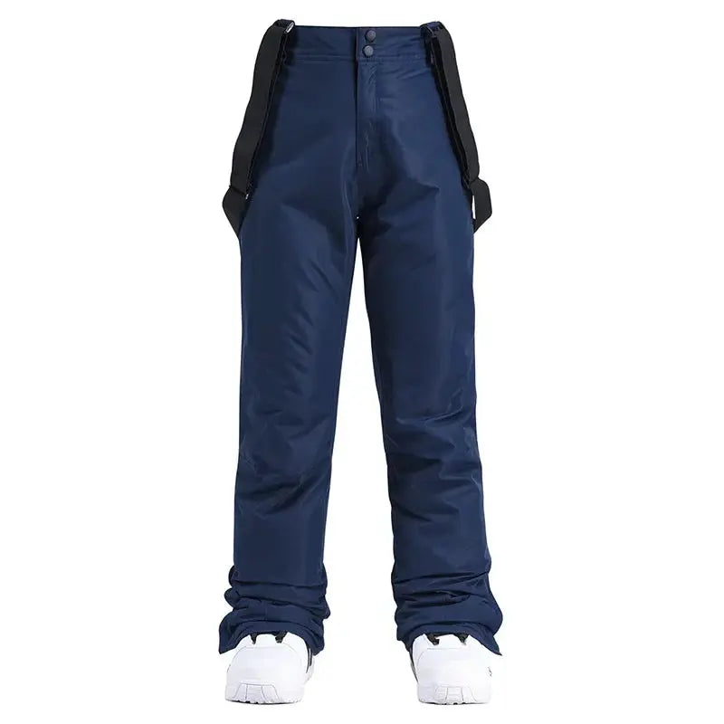 Women Winter Skiing Pants Warm Thick Windproof Waterproof Snowboard Suspender Trousers Plus Size