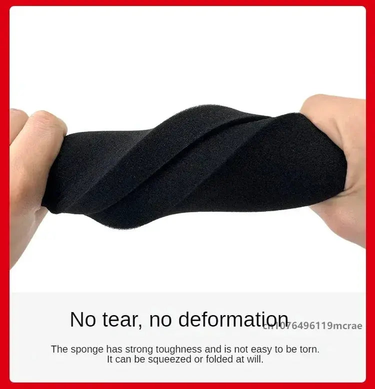 Black high-density foam pad for toolbox shock-absorbing cases, 50x30 cm