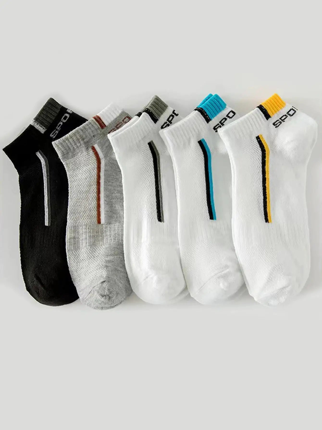Mens Anti Slip Ankle Boat Socks Five Pairs For Business And Sports Breathable Sweat Resistant Odor Resistant Comfortable