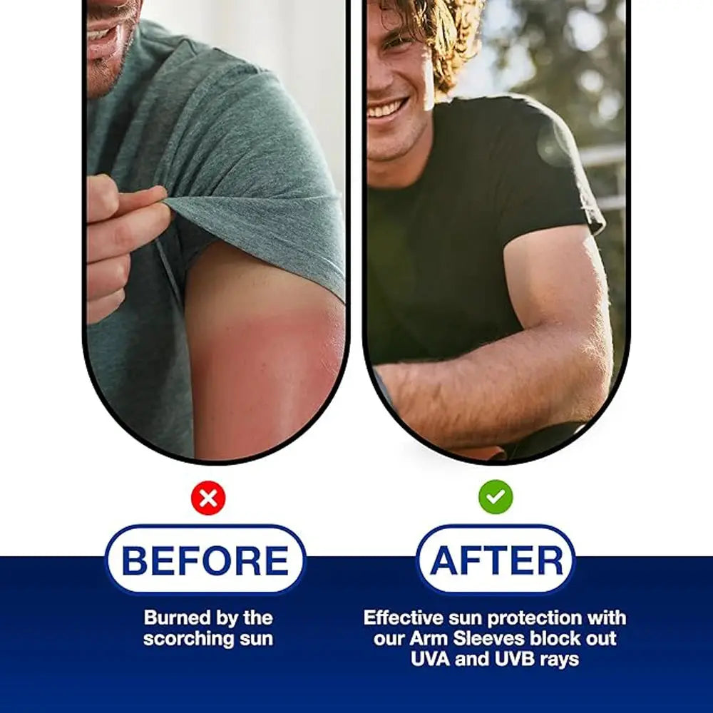 Men's Ice Silk Sunscreen Sleeves For Summer UV Protection Driving And Cycling Outdoor Arm Covers