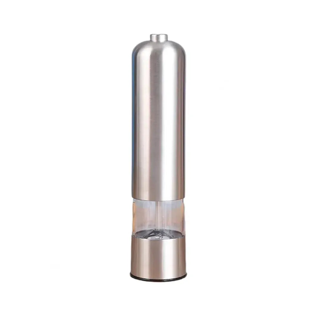 Electric Salt and Pepper Grinder Set Stainless Steel One Handed Operation Automatic Spice Mill with Light for Kitchen